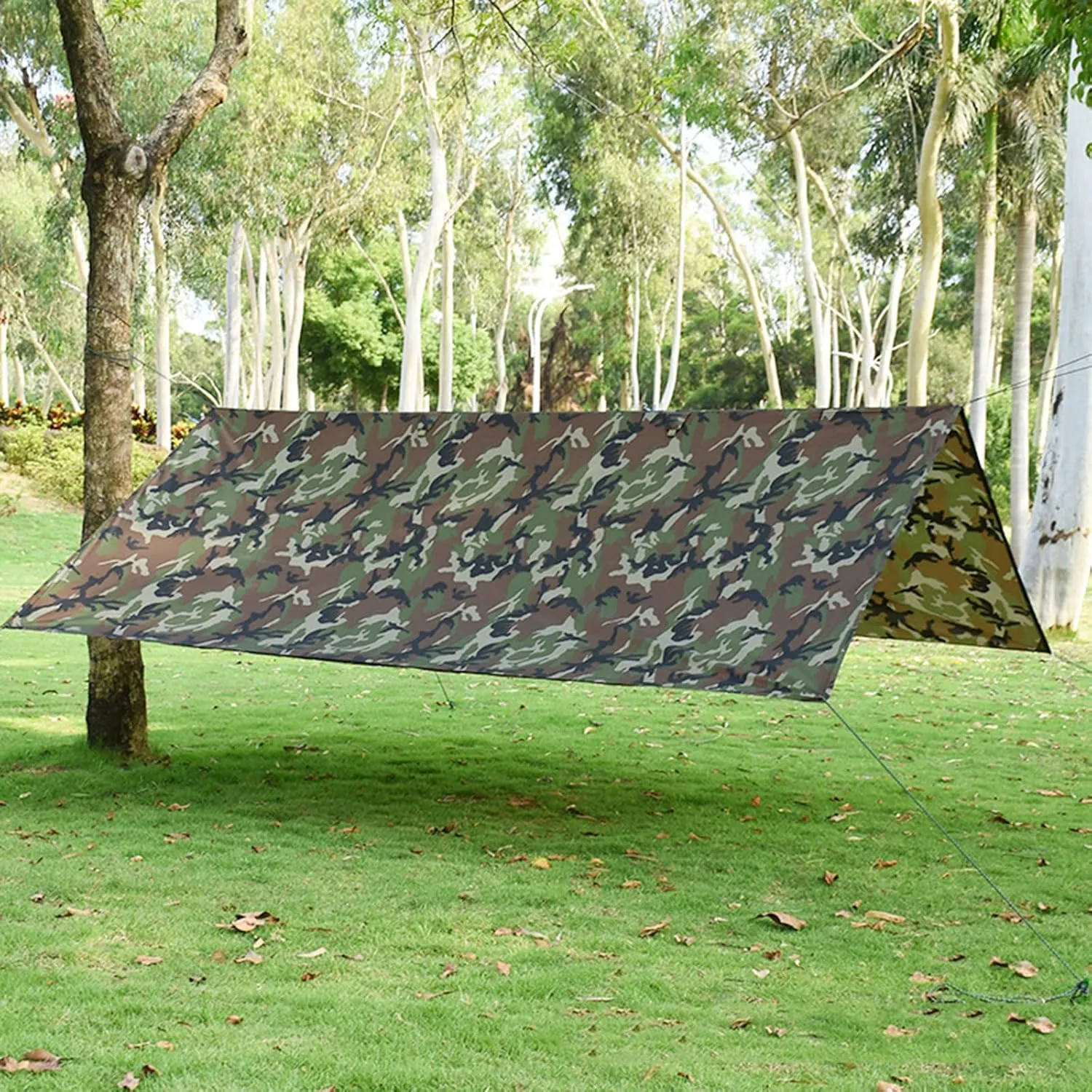 Waterproof Tent Tarp for Under Tent, Lightweight Portable Camping Tarp Shelter, PU 5000 Waterproof, Tarp Canopy for Camping Outdoor Adventure