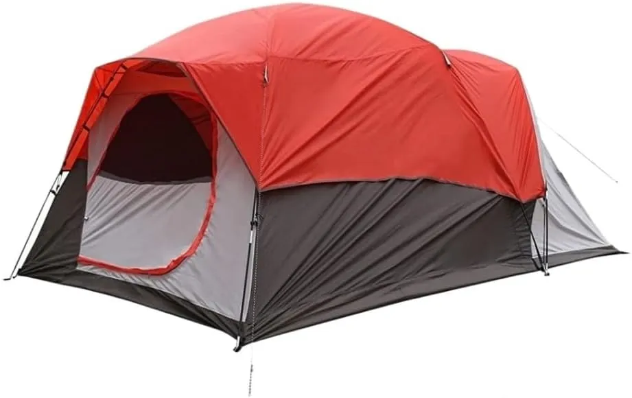 Weatherproof Tents 4-6 People Double-Layer Tent, Rainproof and Sunshade Outdoor Camping Tent, Easy to Build Family Park Tent Camping and Hiking Tents