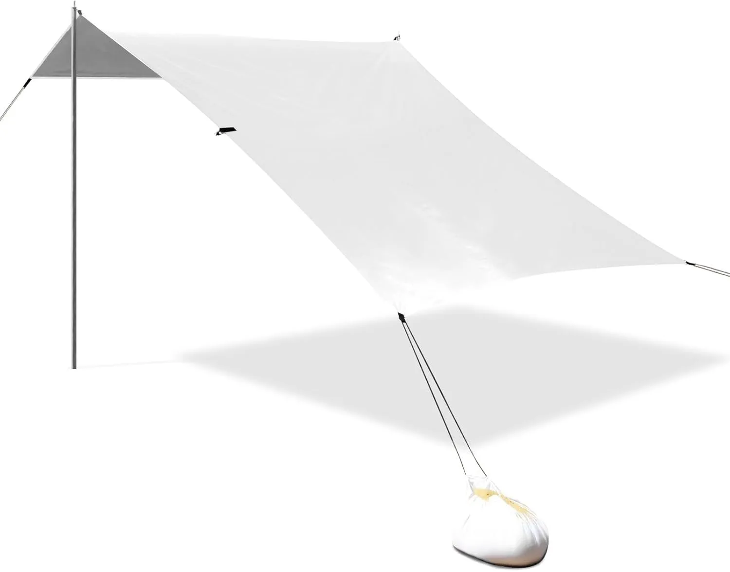 White Designed UPF50  Foldable Beach Cabana Lightweight Sun Shelter with Sandbags and Shovel for Backyard, Grassland, Park tapete para Playa