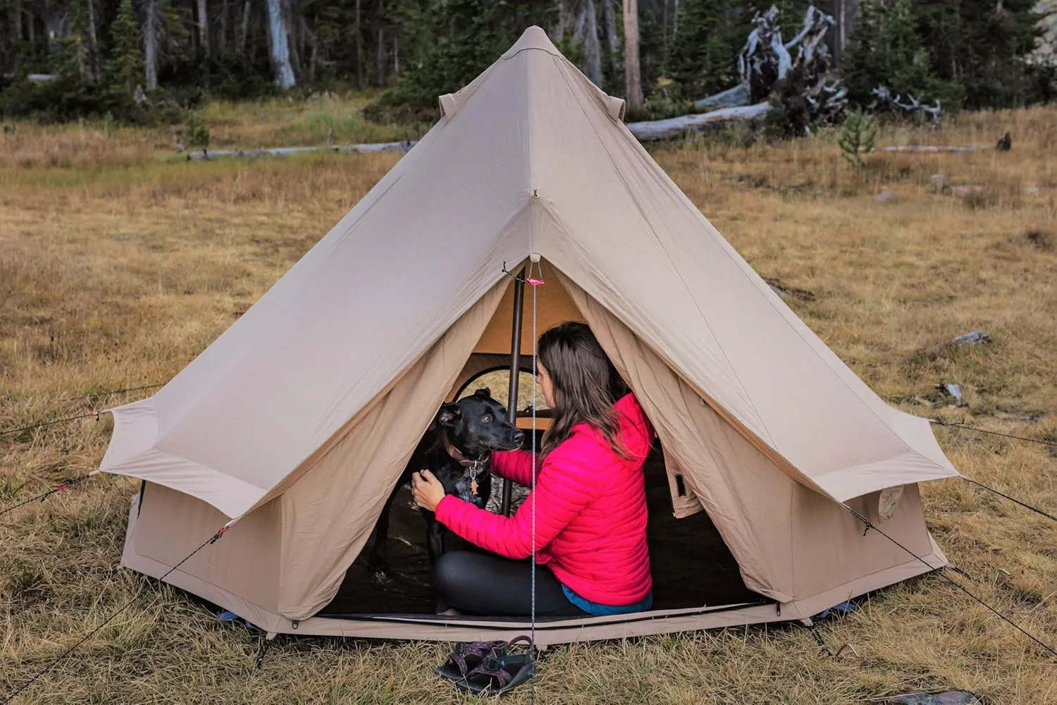 WHITEDUCK Regatta Canvas Bell Tent - w/StoveJack, Waterproof, 4 Season Luxury Camping and Glamping Yurt Tent Outdoor