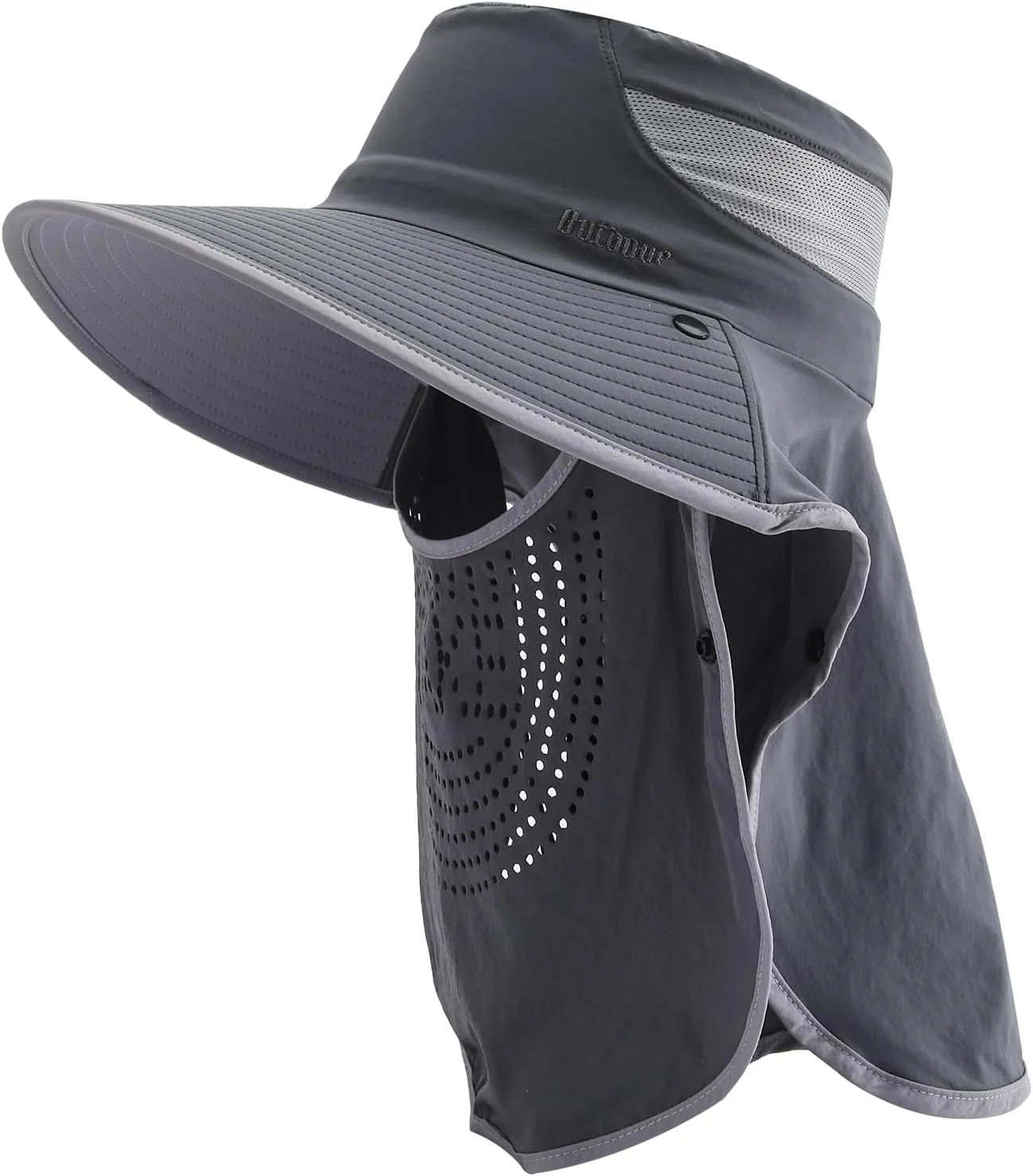 Wide Brim Sun Hat with Neck Flap Sun Protection Full Coverage Outdoor Hat for Gardening Fishing Hiking Beach Travel