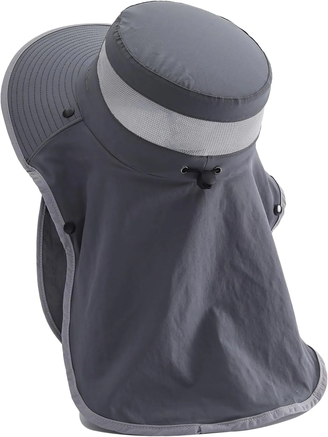 Wide Brim Sun Hat with Neck Flap Sun Protection Full Coverage Outdoor Hat for Gardening Fishing Hiking Beach Travel