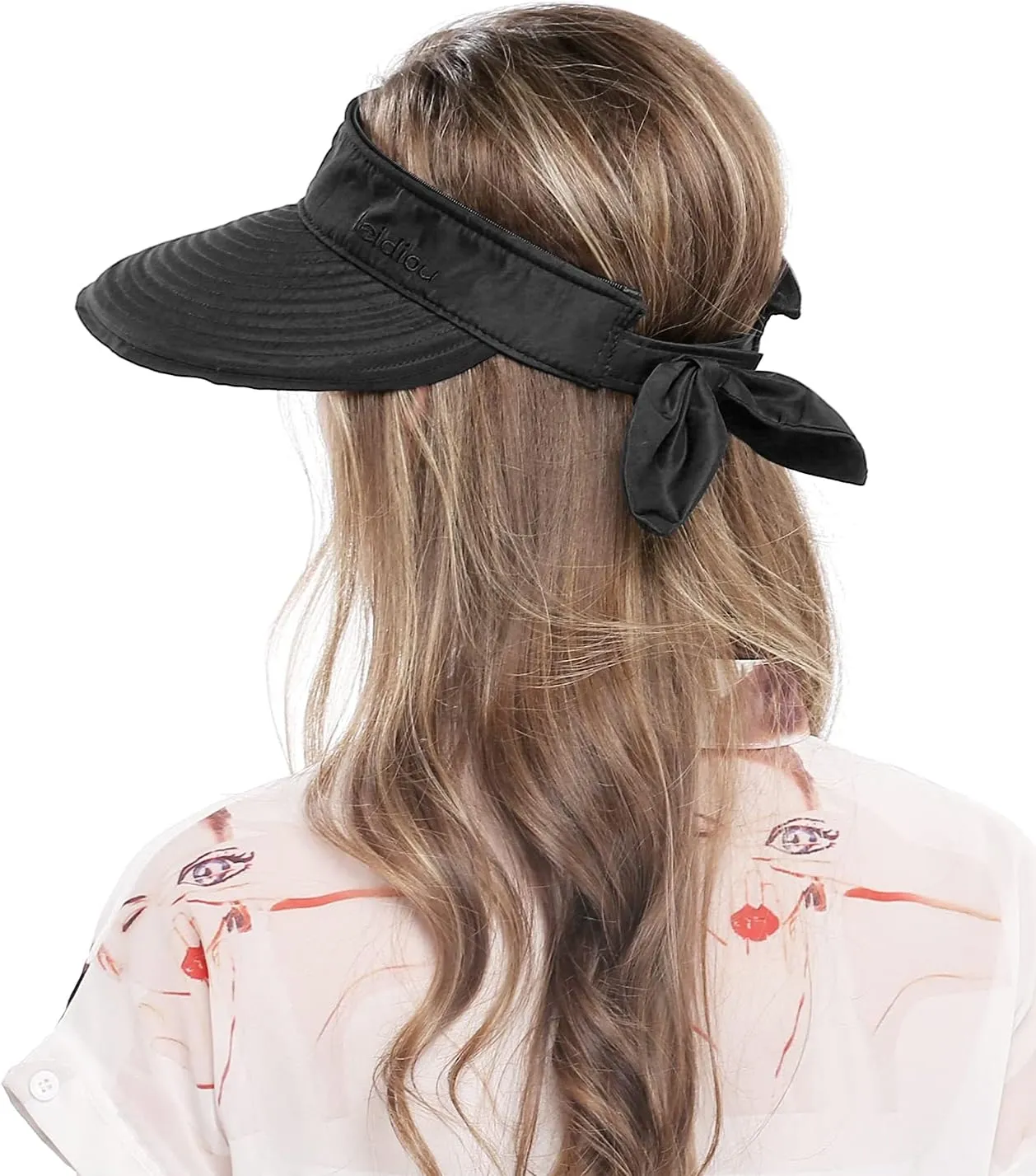 Wide Large Brim Sun Hat Summer UV Protection Thin Hat 2 in 1 Beach Sun Hat