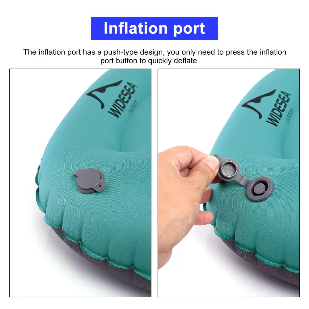 WIDESEA Portable Inflatable Camping Pillow – Lightweight Air Cushion for Outdoor Travel & Hiking