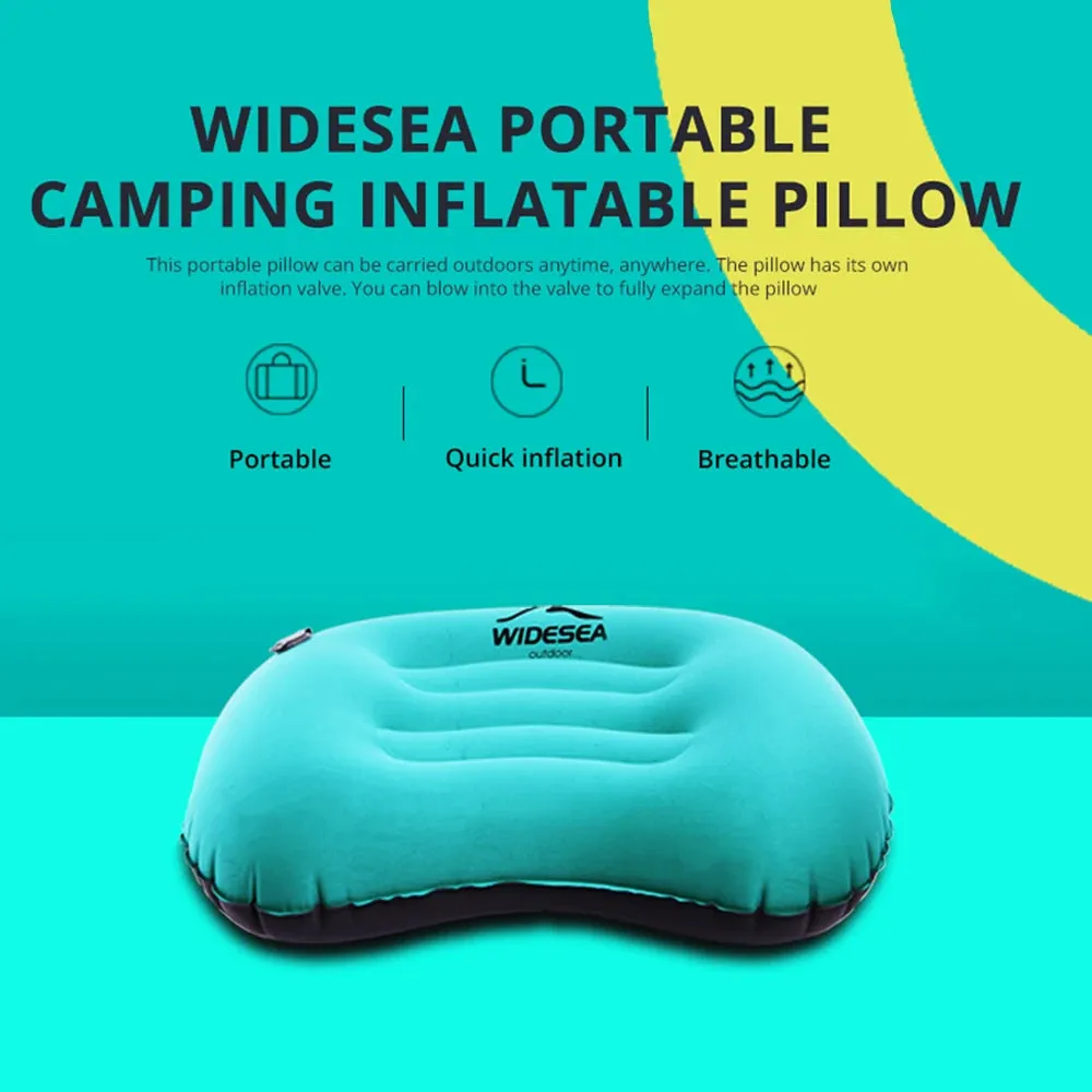 WIDESEA Portable Inflatable Camping Pillow – Lightweight Air Cushion for Outdoor Travel & Hiking