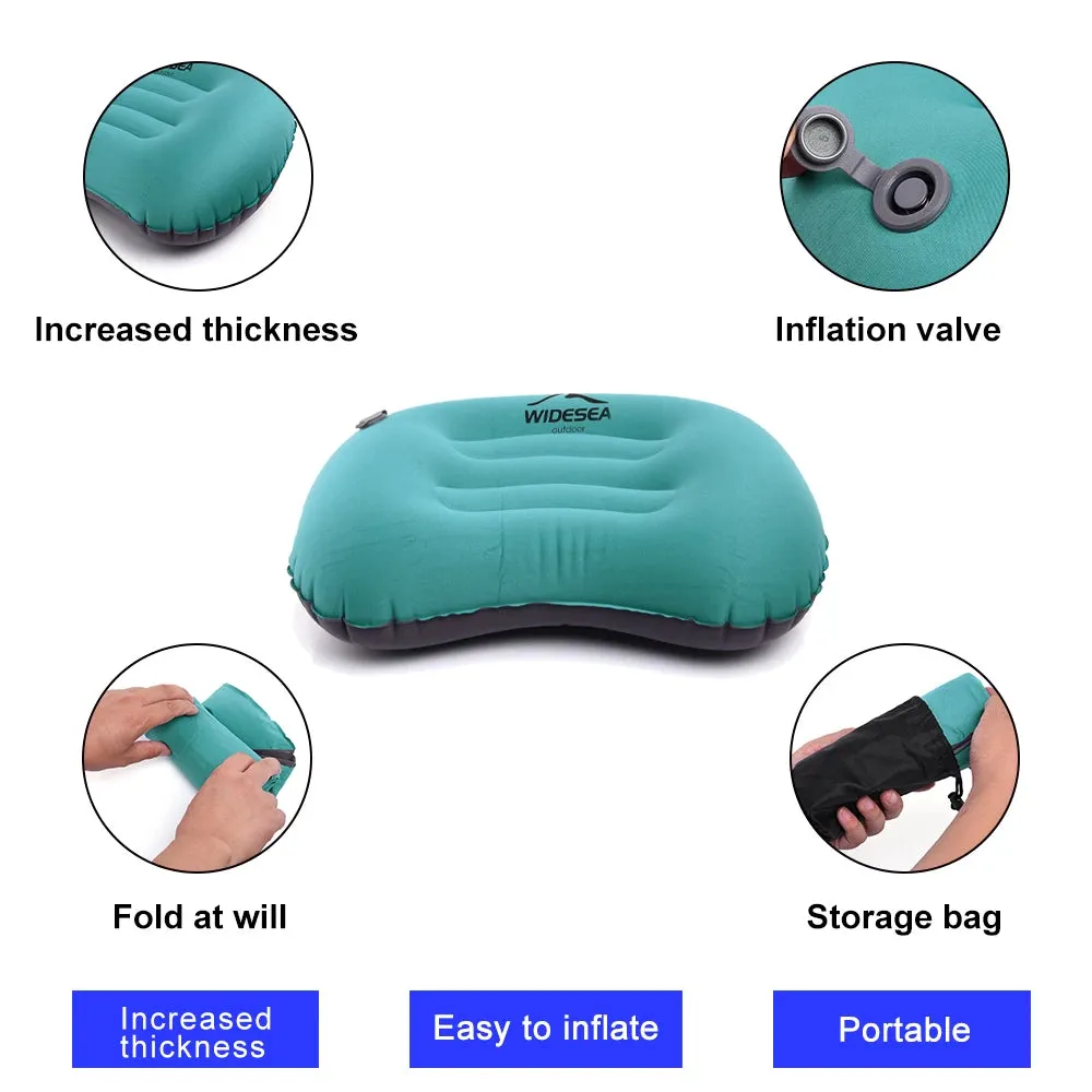 WIDESEA Portable Inflatable Camping Pillow – Lightweight Air Cushion for Outdoor Travel & Hiking