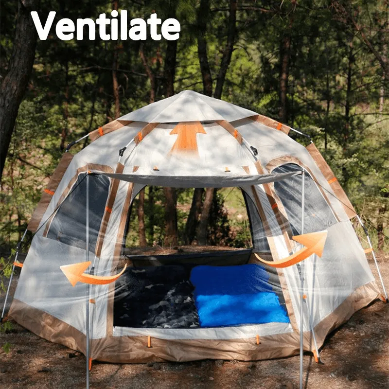 WILDSCAPE - Pop-Up Hexagonal Tent PU 3000mm 4-5 People