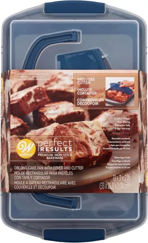 Wilton Perfect Results Non-Stick Oblong Cake Pan Set - Bake, Transport and Serve a Delicious Cakes, Brownies, Casseroles, 3-Piece, 13 x 9-Inch