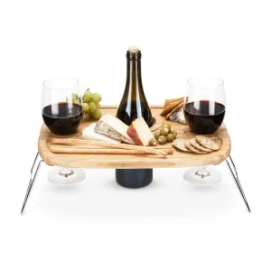 Wine Picnic Table – Portable Elegance Camping Table