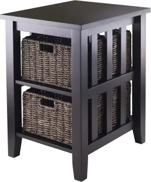 Winsome Morris Accent Table, Espresso 16.54"W x 25.04"H x 20.08"D