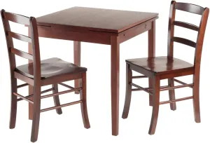 Winsome Pulman 3-Pc Set Extension Table 2 Ladder Back Chairs