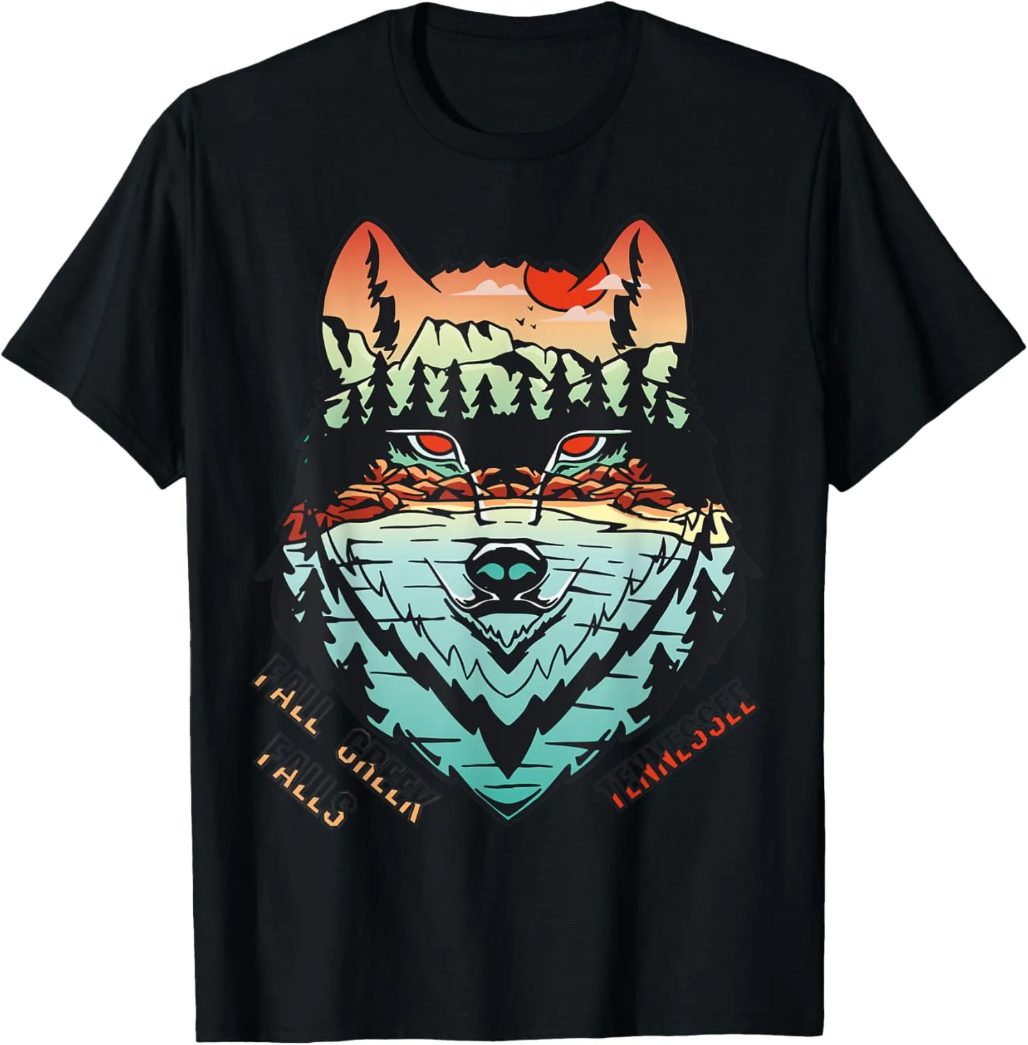 Wolf Fall Creek Falls Nature Forest Mountains Tennessee Hike T-Shirt