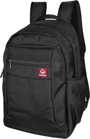 WOLVERINE Lightweight, Water Resistant Rugged Laptop Backpack for Travel or Work, Commuter-Black, 22L