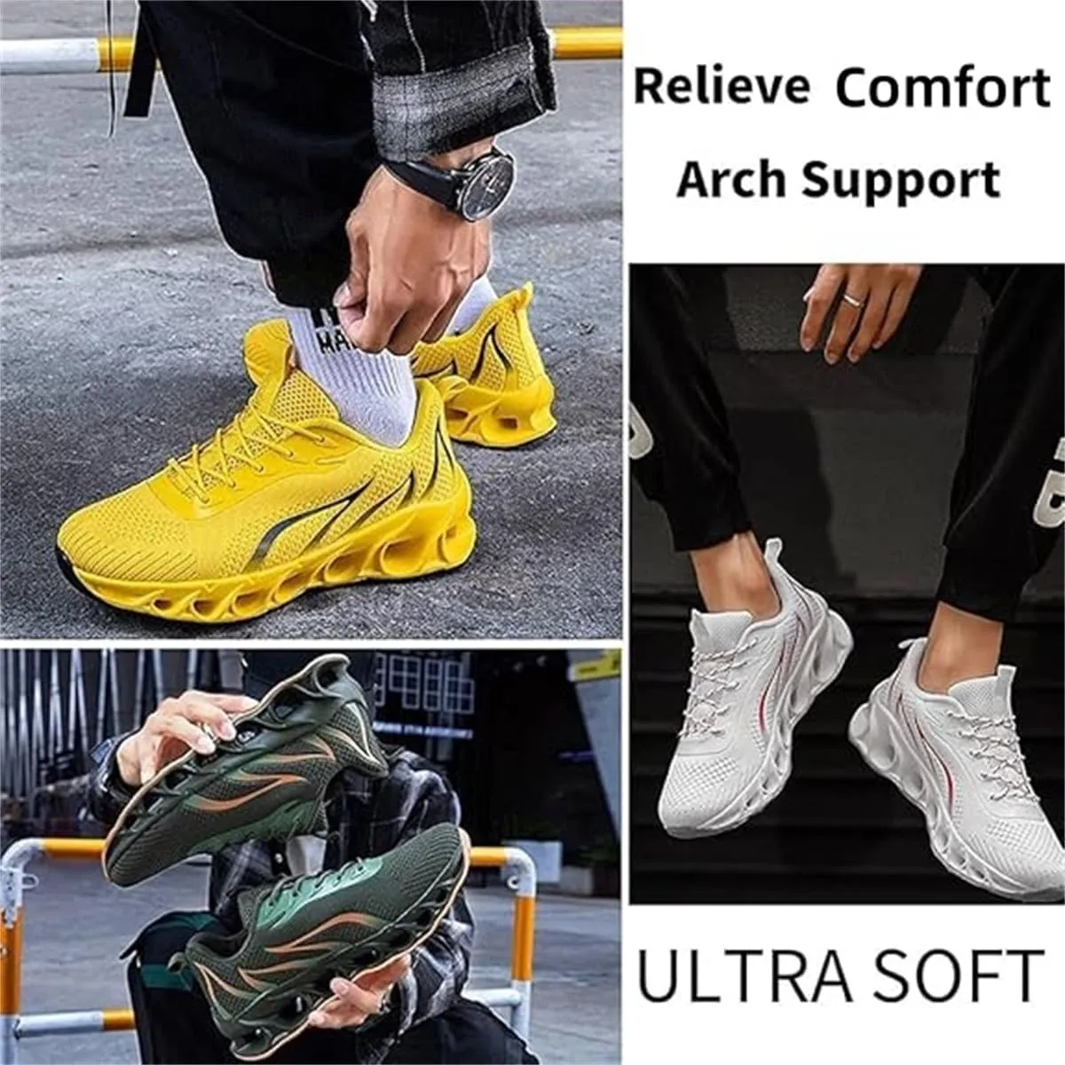 Women's Relieve Perfect Walking Shoes,Orthopedic Sneakers for Men Slip On Running Shoes,Comfort Non Slip Air Cushion Shoes