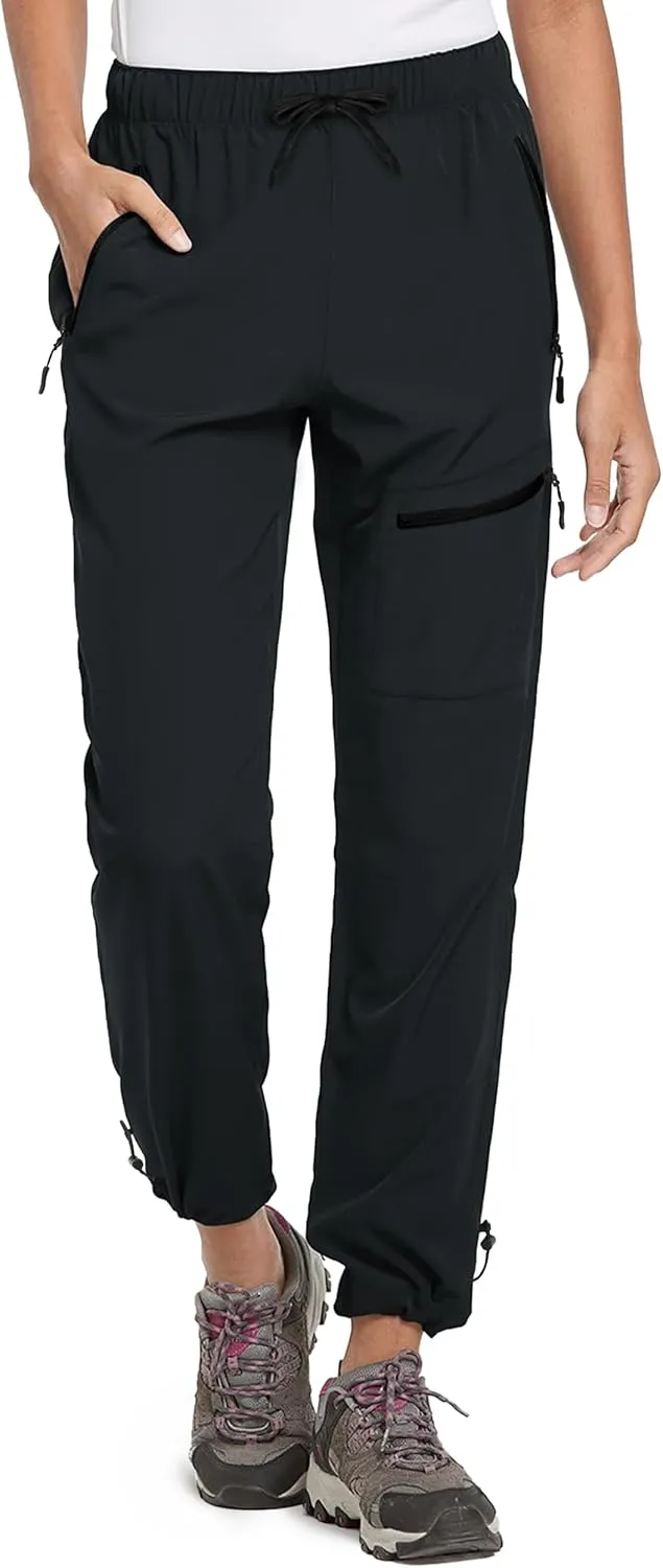 Women's Tall Hiking Pants 31/33/35/37 Inseam Quick Dry Lightweight Water Resistant Cargo Pants 4 Zipper Pockets