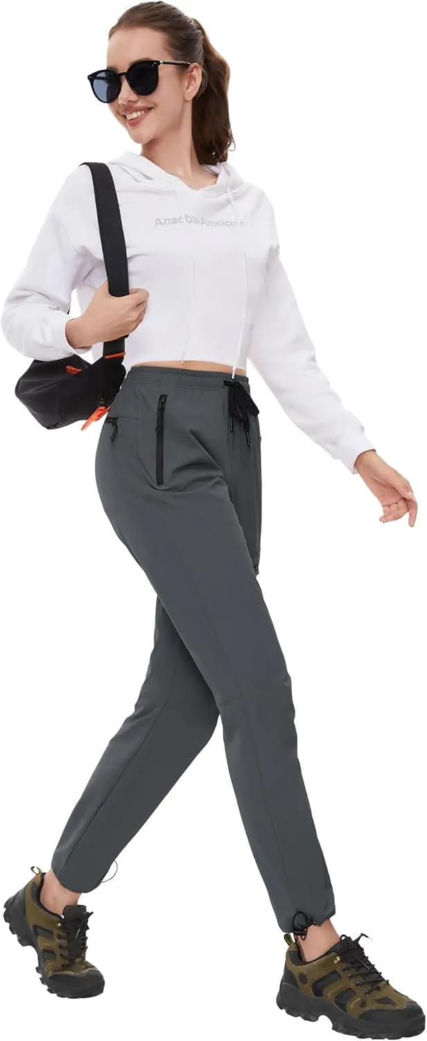 Women's Tall Hiking Pants 31/33/35/37 Inseam Quick Dry Lightweight Water Resistant Cargo Pants 4 Zipper Pockets