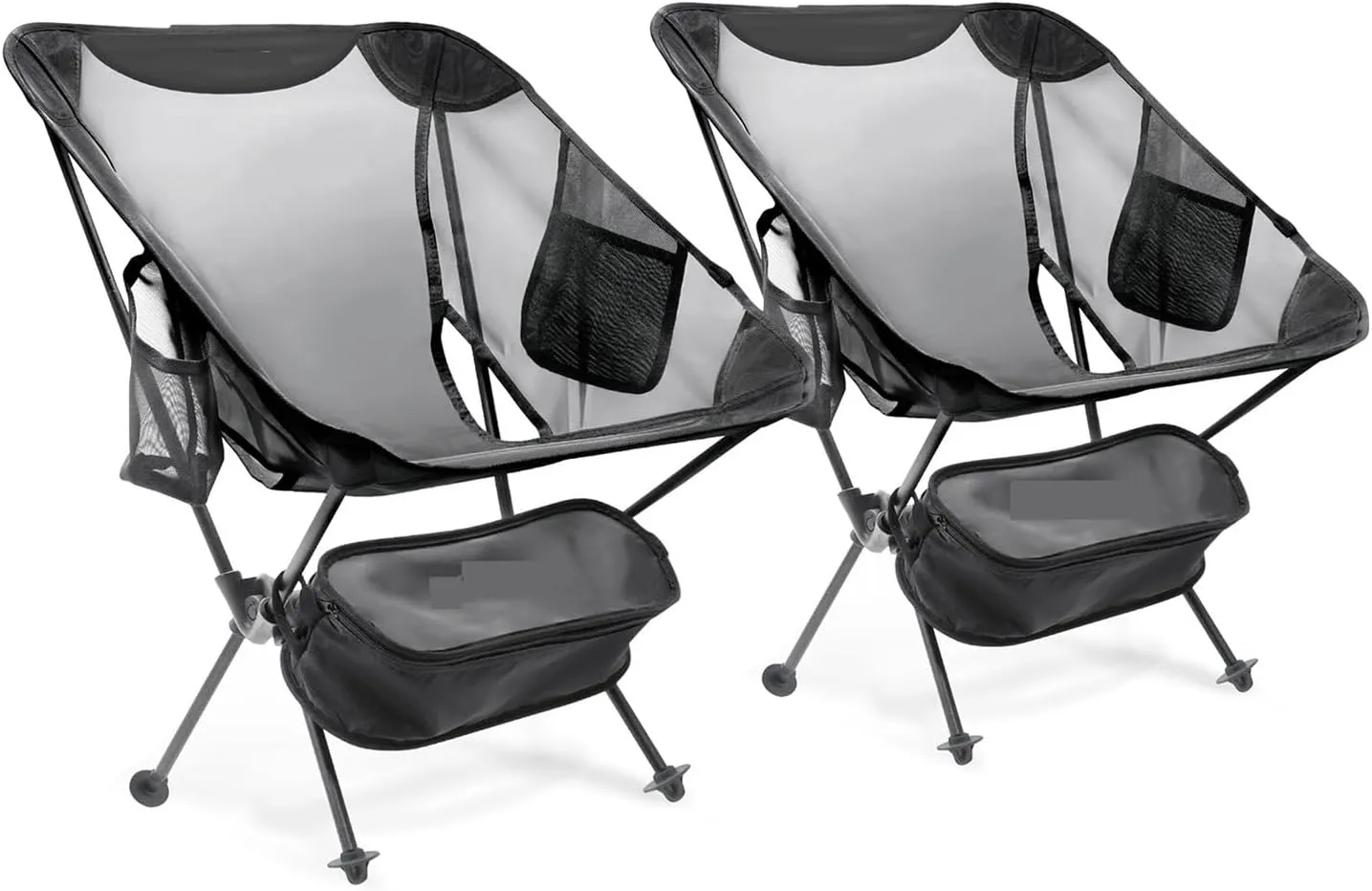 WTVIDAS 2 Pack Ultralight Foldable Camping Chairs - Breathable Mesh Backpacking Chair for Outdoor Picnic, Beach, and Hiking
