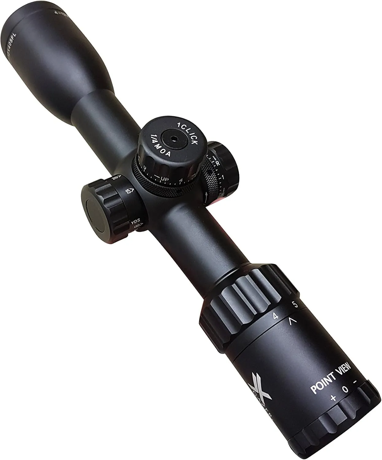 Xgazer Optics Point View 4-12x40 Rifle Scope, Fast Focus Eyepiece & Accurate W/E Adjustment, Compact Lightweight & Short, Lockable W/E Turrets, 1-Piece Tube, Side Parallax Adjustment, Duplex Reticle