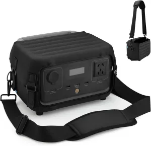 Xxerciz Travel Case Compatible with ECOFLOW River 2 Portable Power Station, Outdoor Hard Protective Shock Cover with Adjustable Shoulder Strap, Easy to Carry for Camping Fishing RV (Only Cover)