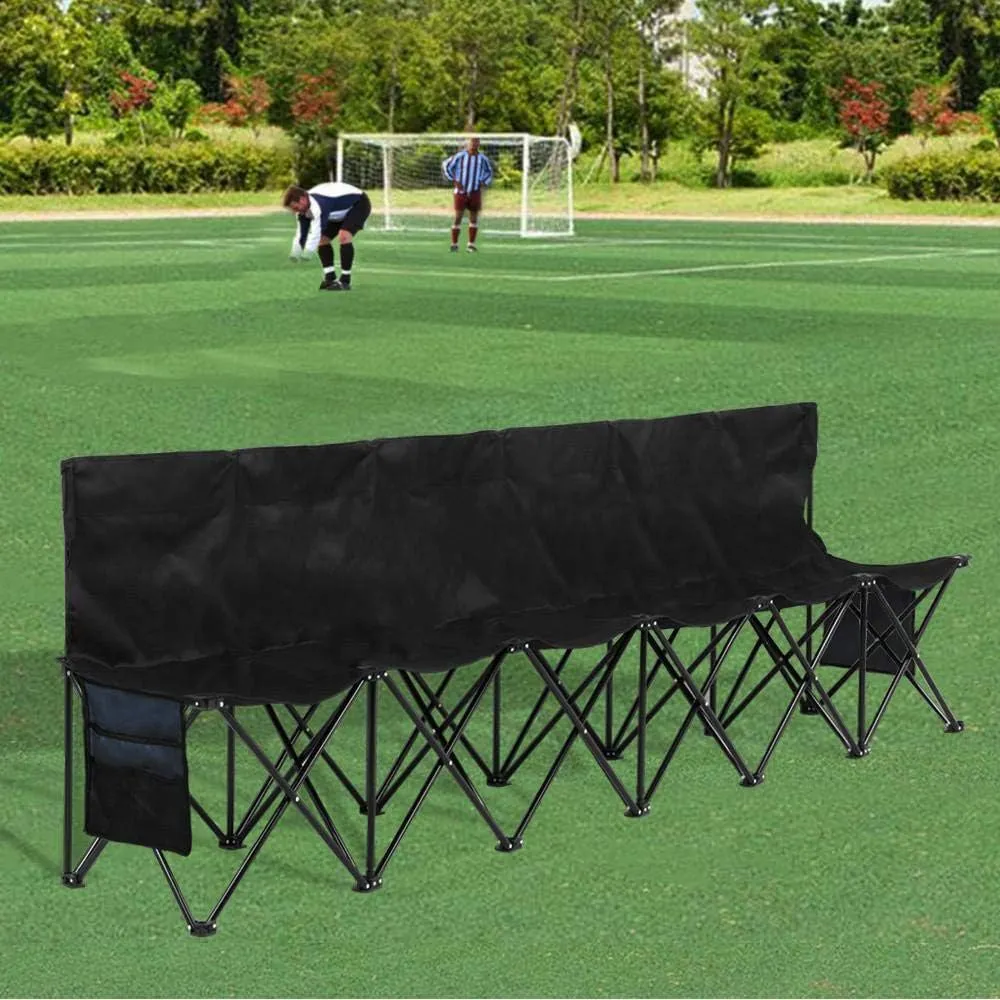 Yaheetech Foldable Sideline Bench 600D Oxford Double Layer Fabric