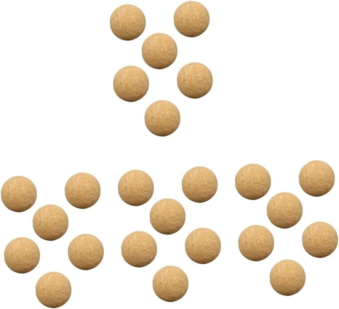 Yardwe 4sets Cork Foosball Balls Set Replacement Balls for Professional Foosball Table Games Lightweight and Compact 6pcs*4