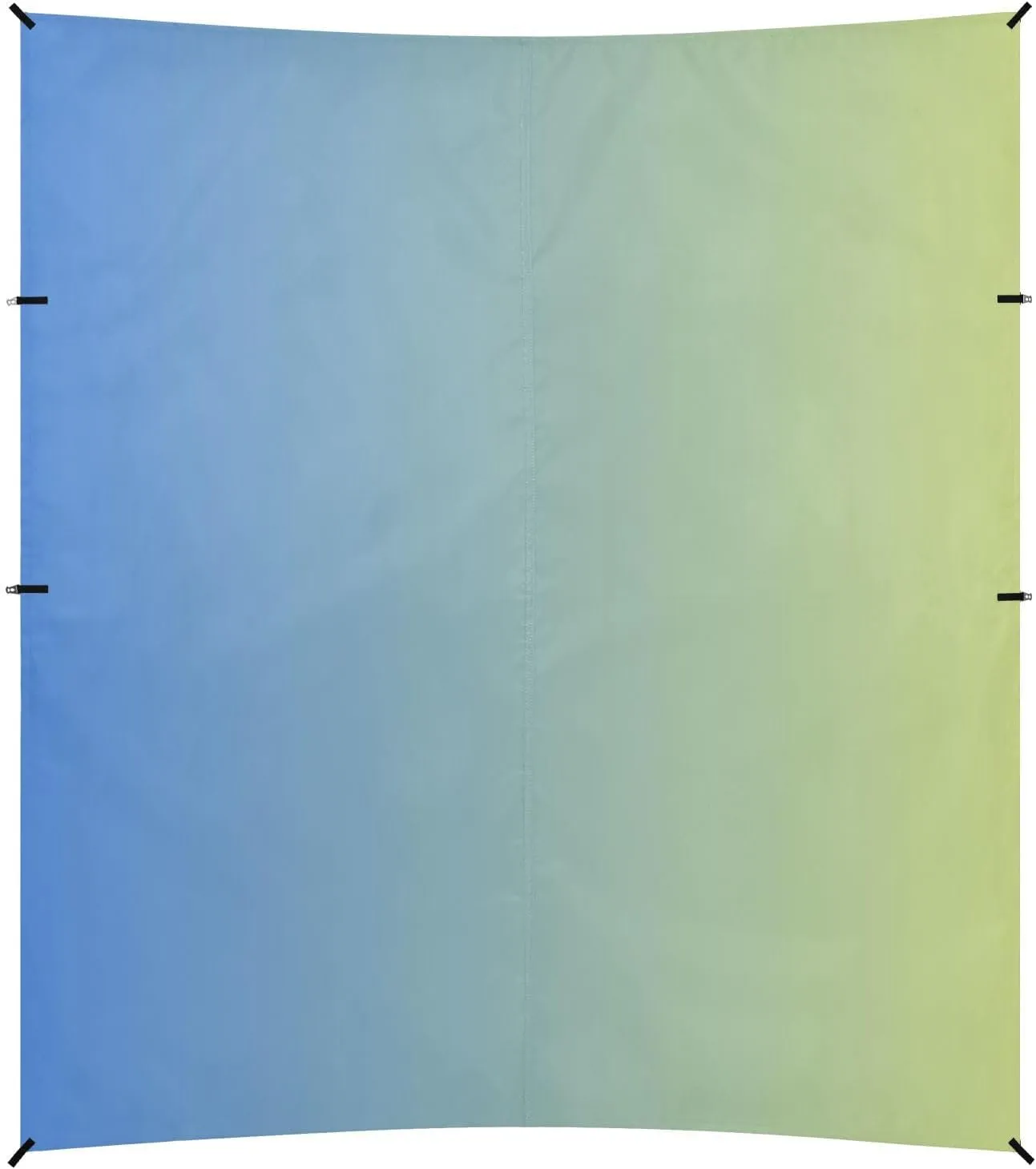 Yellow Blue Gradient Stable Beach Tent UPF50  Water-Resistant Sun Shade with Sturdy Poles, Sandbags and Shovel for Camping, Picnics, Backyard