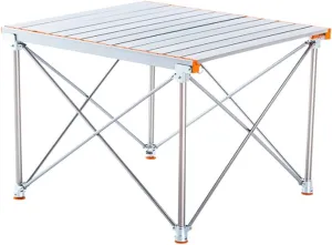 YYDS Compact Tables Can Rise Or Fall Lightweight Foldable Fold Up Portable Camping Fishing Folding Table with Cup Aluminum Alloy Holders Folding Picnic Table (Color : Silver)