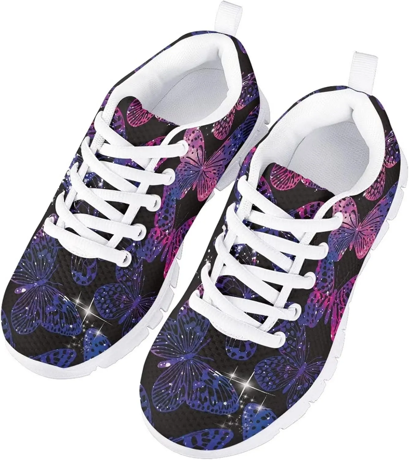 Yzaoxia Tennis Shoes for Kids Girls Size 11-5 Lightweight Walking Shoes Lace Up Athletic Shoes