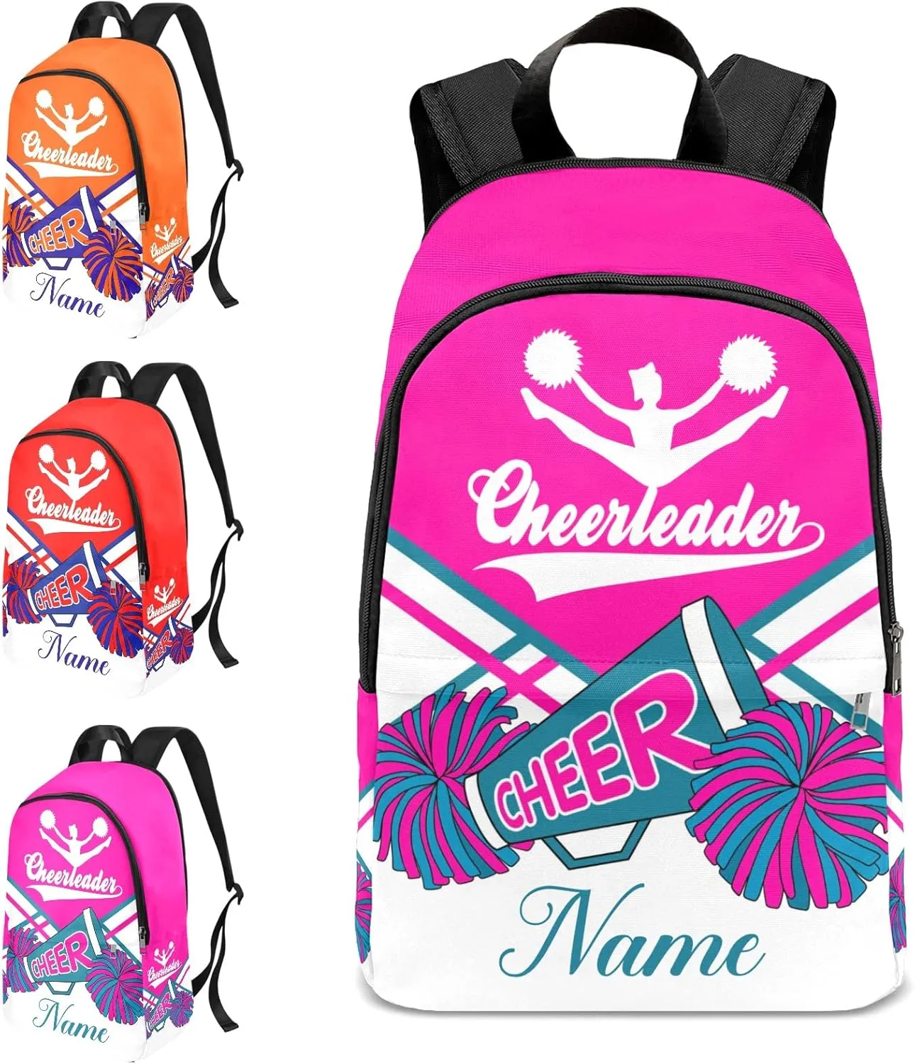 zaaprintblanket Personalized Cheerleader Cheer Rose Purple Backpack Casual Daypack Bag for Man Woman