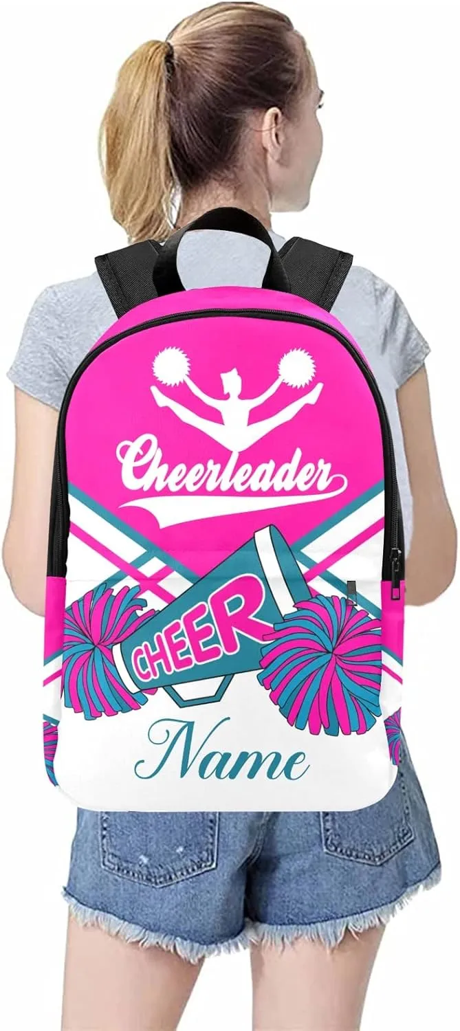 zaaprintblanket Personalized Cheerleader Cheer Rose Purple Backpack Casual Daypack Bag for Man Woman