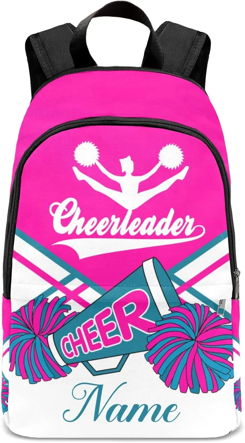 zaaprintblanket Personalized Cheerleader Cheer Rose Purple Backpack Casual Daypack Bag for Man Woman