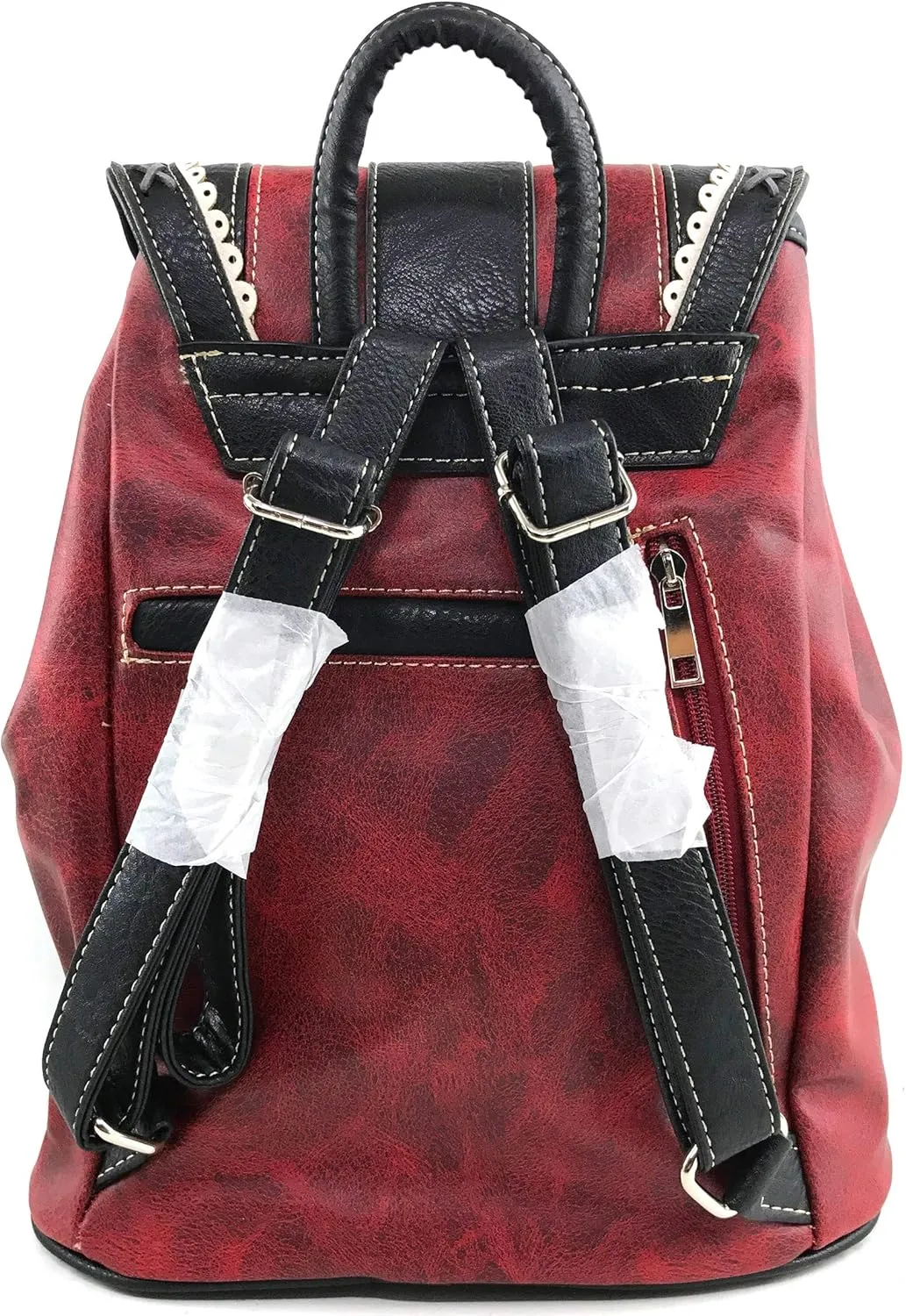 Zelris Western Country Floral Buckle Rucksack Backpack (Red)