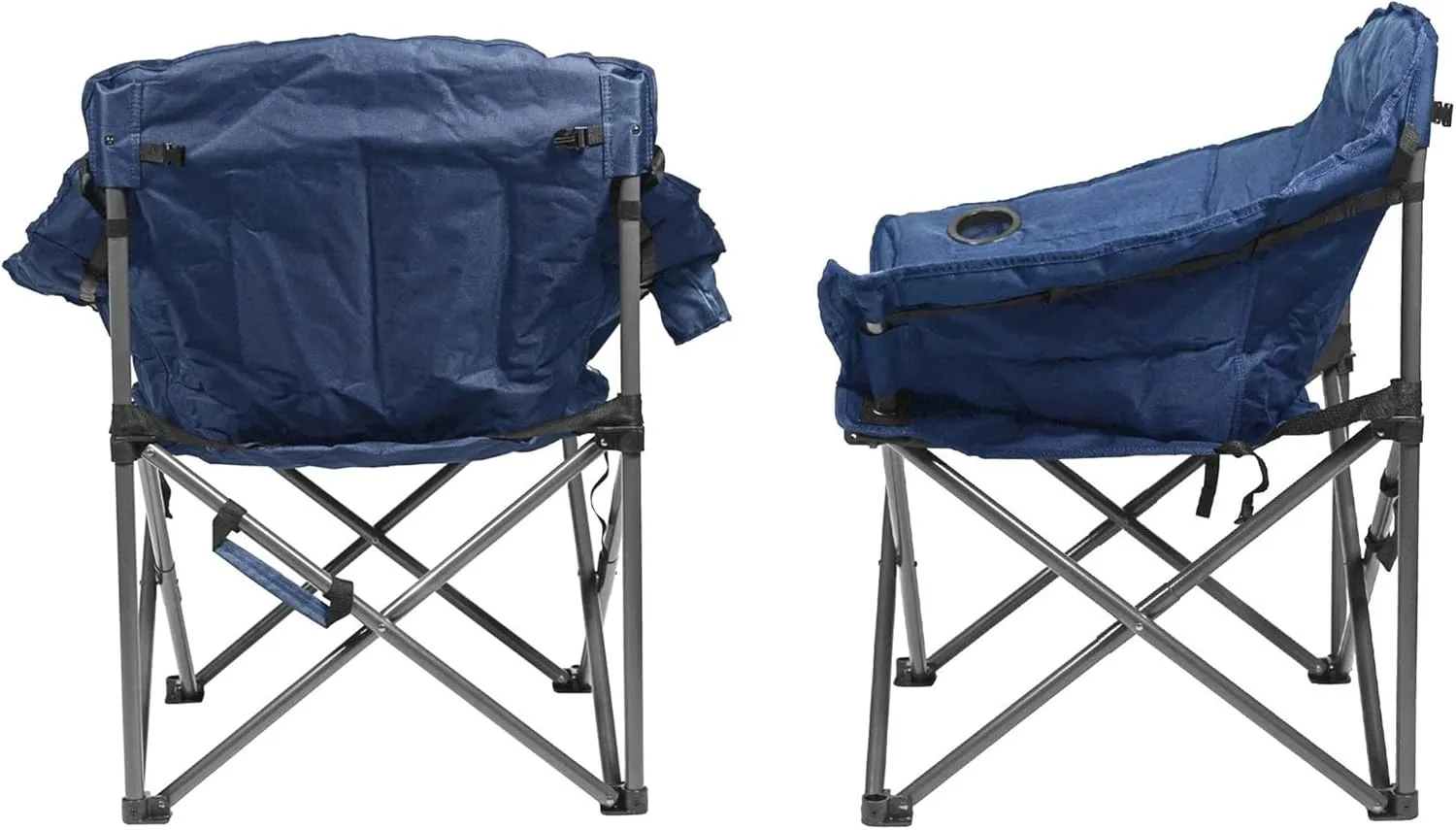 Zenithen Limited Foldable Portable Guidesman Padded Folding Chair, Perfect for Camping, Outdoor Sporting Events, Patio Furniture and Campires, Navy Blue (Pack of 1)