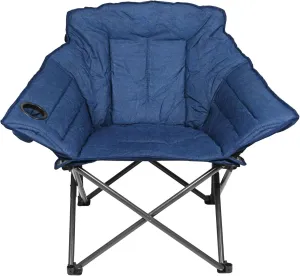 Zenithen Limited Foldable Portable Guidesman Padded Folding Chair, Perfect for Camping, Outdoor Sporting Events, Patio Furniture and Campires, Navy Blue (Pack of 1)