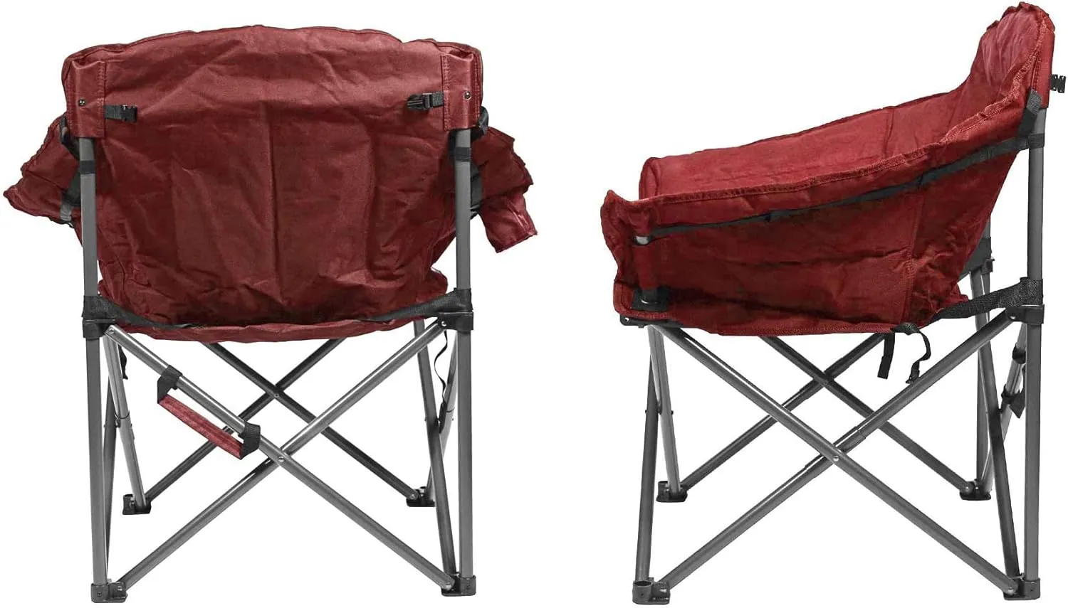 Zenithen Limited Foldable Portable Guidesman Padded Folding Chair, Perfect for Camping, Outdoor Sporting Events, Patio Furniture and Campires, Red (Pack of 1)