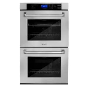 ZLINE Appliance Package - 30" Double Wall Oven, Rangetop, Over The Range Microwave, 3KP-RTOTRH30-AWD